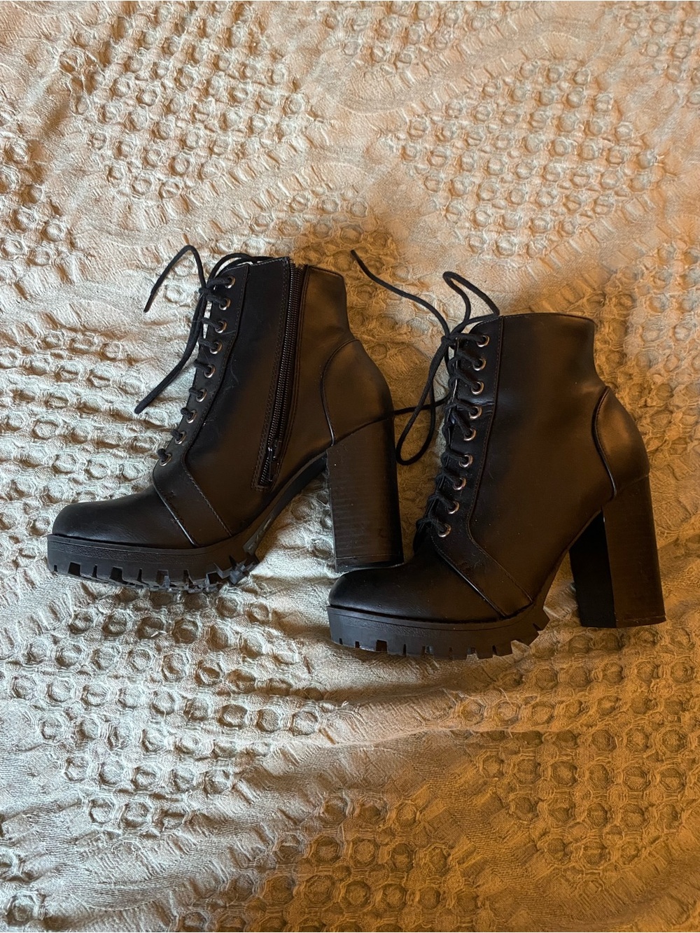 Heeled Combat Boots